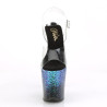 Pleaser FLAMINGO-808SS Black Blue Exotic Pole Heels
