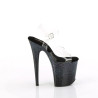 Pleaser FLAMINGO-808SS Black Glitter Exotic Pole Heels