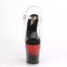 Pleaser FLAMINGO-808SS Black-Red Exotic Pole Heels