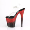 Pleaser FLAMINGO-808SS Black-Red Exotic Pole Heels