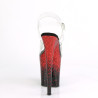 Pleaser FLAMINGO-808SS Black-Red Exotic Pole Heels