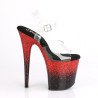 Pleaser FLAMINGO-808SS Black-Red Exotic Pole Heels