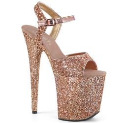 Pleaser FLAMINGO-810LG Rose Gold Pole Dance High Heels