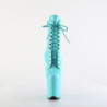 Pleaser FLAMINGO-1020 Baby Blue Patent Heeled Boots