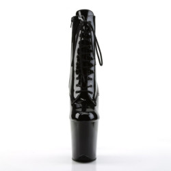 Pleaser FLAMINGO-1020 Black Patent Women Ankle Boots