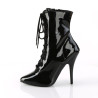 Pleaser SEDUCE-1020 Black Patent Ankle High Boots Women