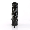 Pleaser SEDUCE-1020 Black Patent Ankle High Boots Women