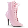 Pleaser SEDUCE-1020 Pink Patent High Heeled Ankle Boots