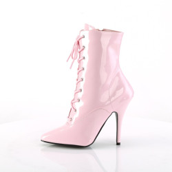 Pleaser SEDUCE-1020 Pink Patent High Heeled Ankle Boots