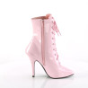 Pleaser SEDUCE-1020 Pink Patent High Heeled Ankle Boots