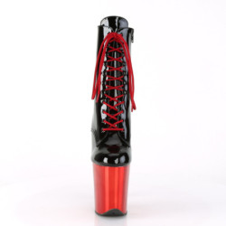 Pleaser FLAMINGO-1020 Black Patent Red Chrome Sale Women