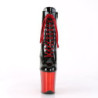 Pleaser FLAMINGO-1020 Black Patent Red Chrome Sale Women