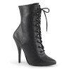 Pleaser SEDUCE-1020 Black Vegan Leather Ankle Boots