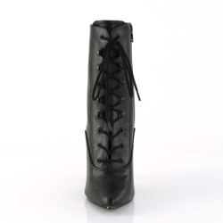 Pleaser SEDUCE-1020 Black Vegan Leather Ankle Boots