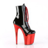 Pleaser FLAMINGO-1020 Black Patent Red Chrome Sale Women