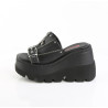 Demonia SHAKER-07 Black Vegan Leather Women Heels