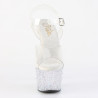 Pleaser STARDANCE-708 Silver Strass Platform High Heels