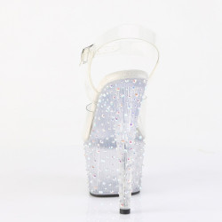 Pleaser STARDANCE-708 Silver Strass Platform High Heels