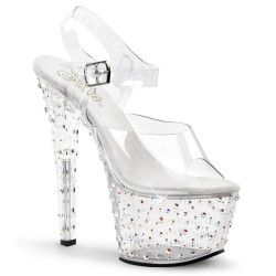 Pleaser STARDANCE-708 Transparent Platform High Heels