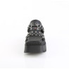 Demonia WRATH-08 Black Vegan Goth Platform Mules