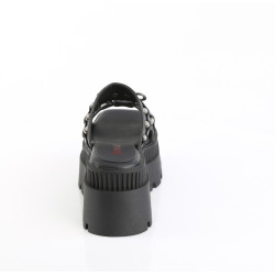 Demonia WRATH-08 Black Vegan Goth Platform Mules