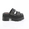 Demonia WRATH-08 Black Vegan Goth Platform Mules