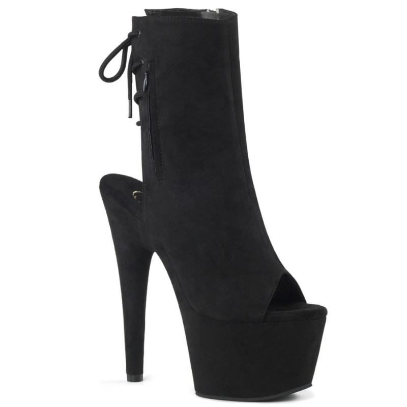 Pleaser ADORE-1018FS Black Vegan Suede Sale Women