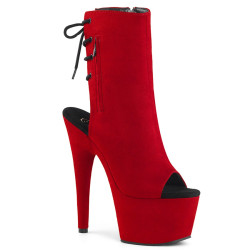 Pleaser ADORE-1018FS Red Vegan Suede Sale Women