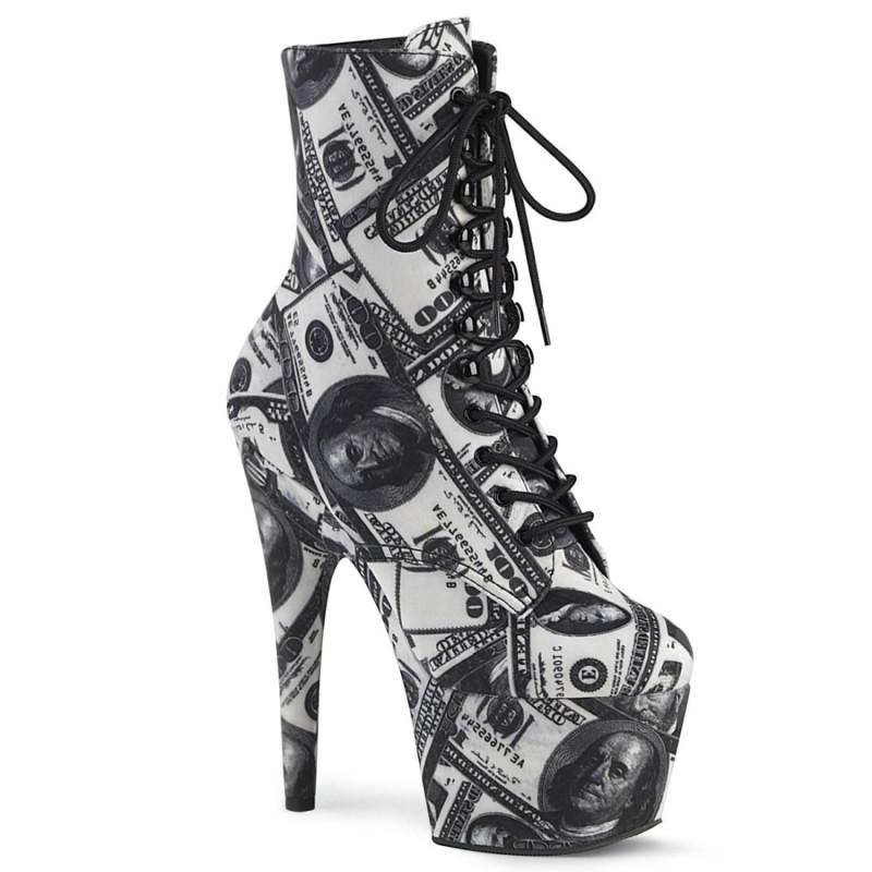 Pleaser ADORE-1020DP White Black Fabric Sale Women Pleaser ADORE-1020DP White Black Fabric Sale Women