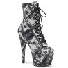 Pleaser ADORE-1020DP White Black Fabric Sale Women