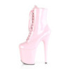 Pleaser FLAMINGO-1020 Rose Patent Women's Ankle Boots