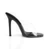 Fabulicious GALA-01 Transparent Black Mules Women