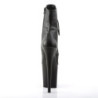 Pleaser FLAMINGO-1020 Black Vegan Leather Ankle Boots