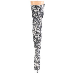 Pleaser ADORE-3000DP White Black Fabric Sale Women