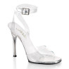 Fabulicious GALA-06 Clear Heeled Ankle Wrap Sandals