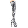 Pleaser ADORE-3000DP White Black Fabric Sale Women