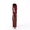 Pleaser FLAMINGO-1020 Burgundy Patent Ankle Boots