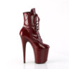 Pleaser FLAMINGO-1020 Burgundy Patent Ankle Boots