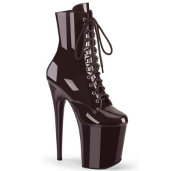 Pleaser DELIGHT-600-33RM Black Vegan Suede Strass Mesh