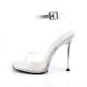 Fabulicious GALA-06 Clear Heeled Ankle Wrap Sandals