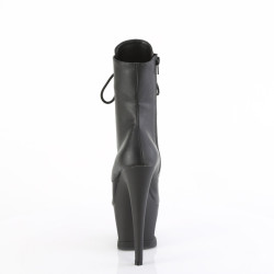 Pleaser MOON-1020SK Black Vegan Leather Pewter Sale