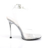 Fabulicious GALA-06 Clear Heeled Ankle Wrap Sandals