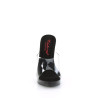 Fabulicious GLORY-501 Transparent Black Mules Women