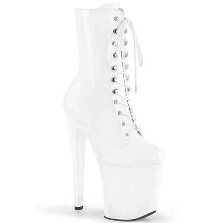Pleaser XTREME-1020 White Patent Sale Women