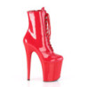 Pleaser FLAMINGO-1020 Red Patent Ankle High Boots Women