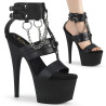 Pleaser ADORE-761 Black Strappy High Heeled Sandals