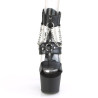 Pleaser ADORE-761 Black Strappy High Heeled Sandals
