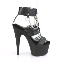 Pleaser ADORE-761 Black Strappy High Heeled Sandals