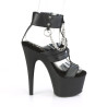 Pleaser ADORE-761 Black Strappy High Heeled Sandals