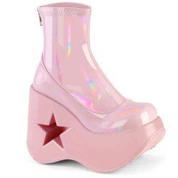 Demonia DYNAMITE-100 Rose Hologram Platform Wedge Boots